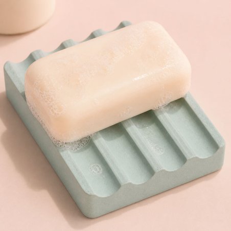 Molde para hacer jabonera rectangular con acanaladuras