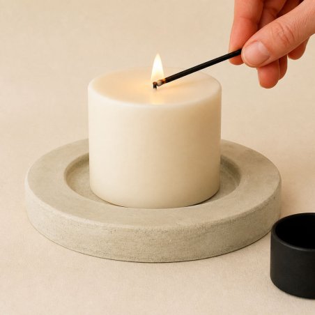 Molde para hacer plato portavelas artesanal
