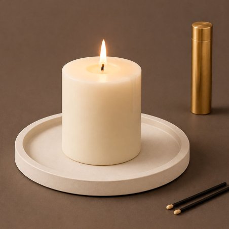 Molde para hacer plato de cemento para velas