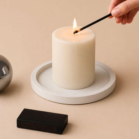 Molde para hacer plato con borde para velas artesanal