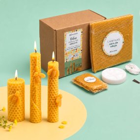 Kit comment faire des bougies en nid d’abeille. Matériel et instructions