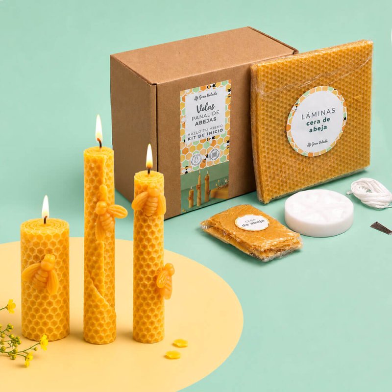 hacer velas panal de abejas