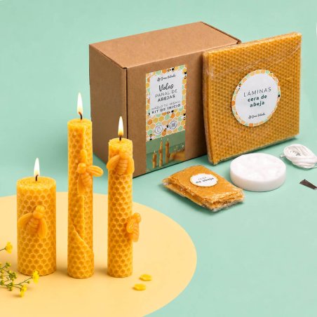 hacer velas panal de abejas