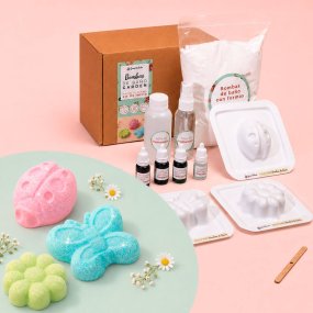 Kit comment faire des bombes de bain de jardin. Matériel et instructions
