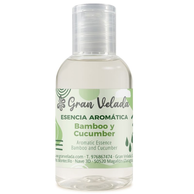 Esencia aromática bamboo y cucumber Gran Velada para velas y jabones — frasco