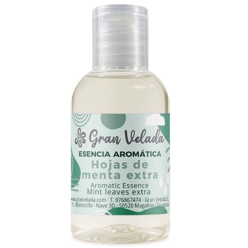 Esencia hojas de menta extra Gran Velada para velas y jabones — aroma menta en frasco