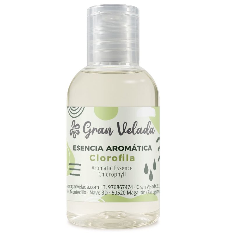 Esencia aromatica de clorofila Gran Velada para perfumar velas y jabones — frasco