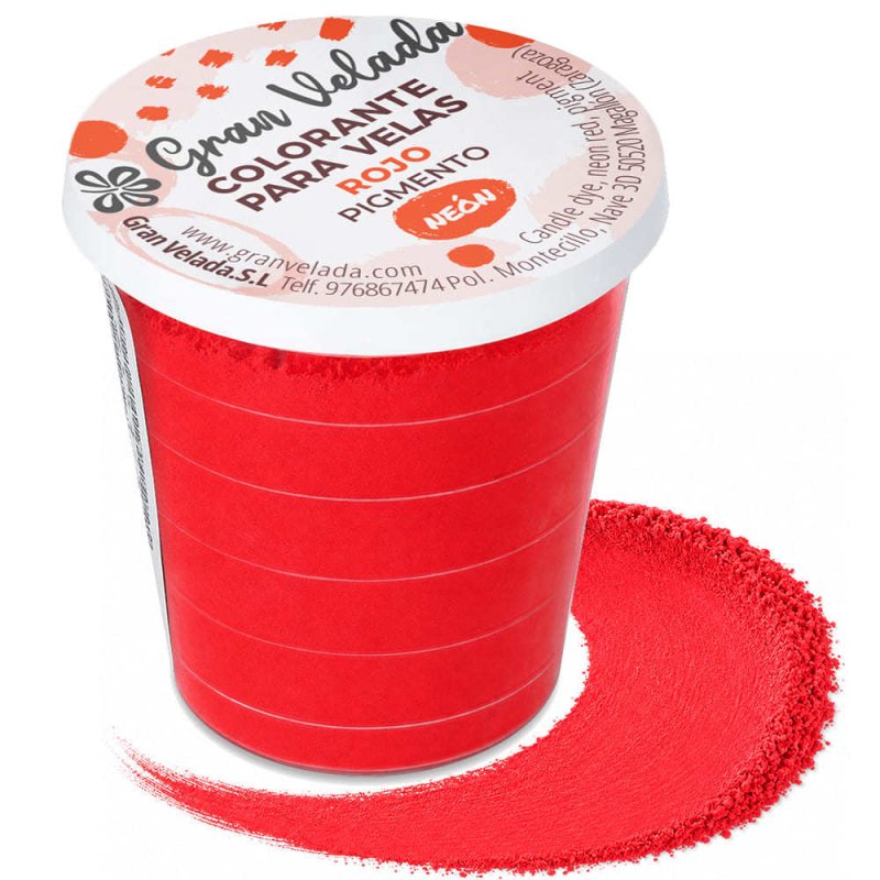 Colorante velas rojo neon