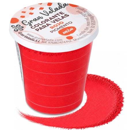 Colorante velas rojo neon