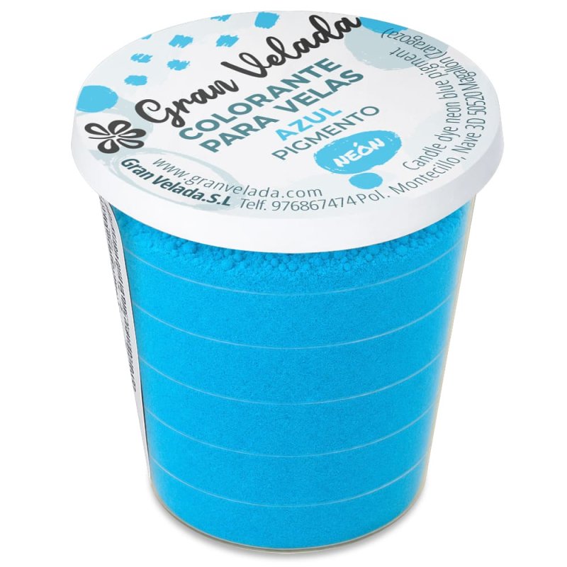 Colorante velas azul flúo