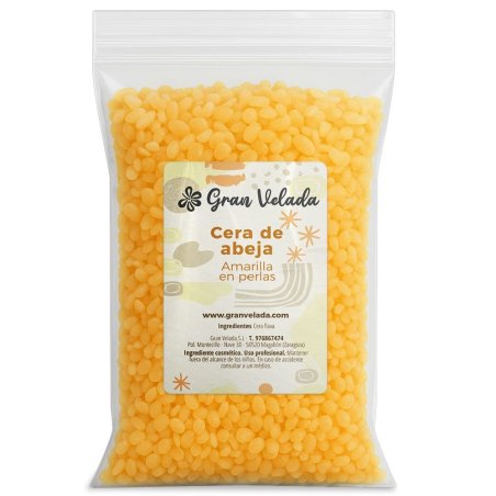 Cera de abejas amarilla en perlas