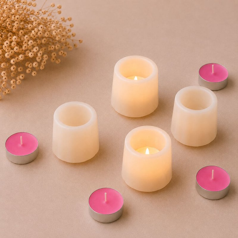 Molde 4 mini fanales para velas de té