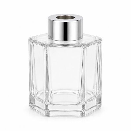 Frasco hexagonal de 100 ml con arandela negra para hacer mikados por mayor