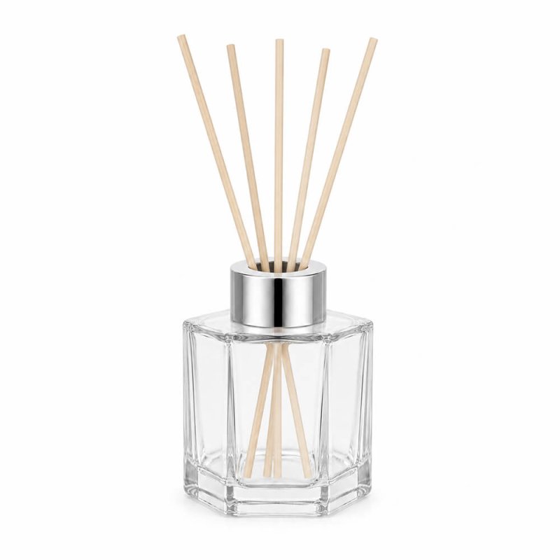 Frasco 100 ml mikado hexagonal arandela decorativa por mayor