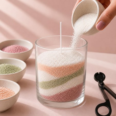 Cera en microesferas coloreadas para velas al por mayor