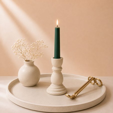 Molde para candelabro de cemento, estilo clasico