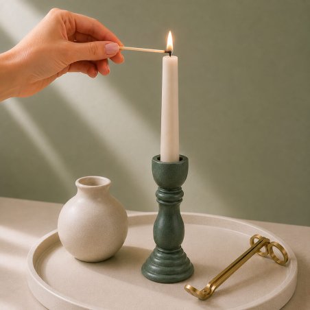Molde de silicona para candelabro de cemento