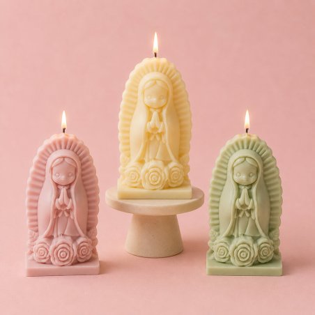Molde para velas virgen con rosas comprar