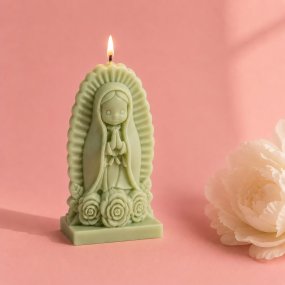 Molde para velas virgem com rosas