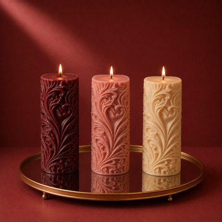 Velas decorativas pilar barroco