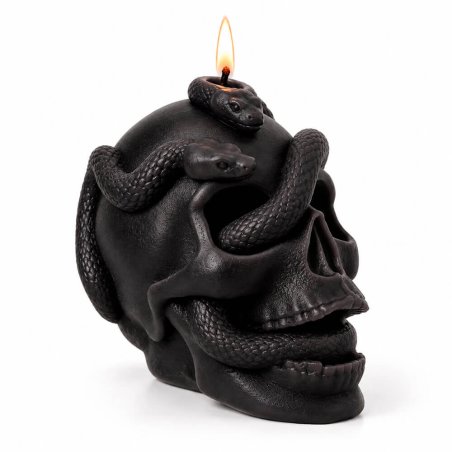 Velas calavera con serpiente