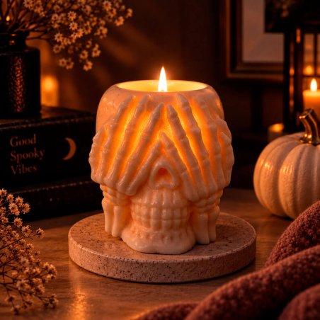 Molde portavelas calavera que no ve comprar
