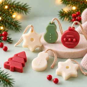 Molde para wax melts 16 figuritas de Navidad
