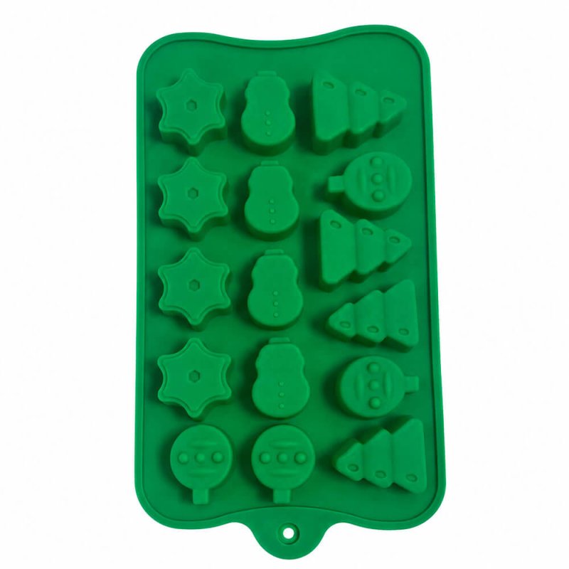 Molde para wax melts 16 figuritas de Navidad
