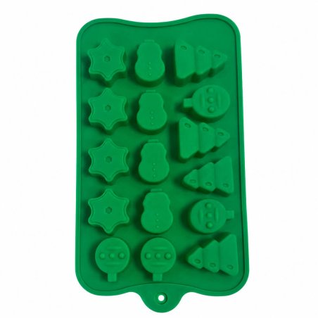 Molde para wax melts 16 figuritas de Navidad