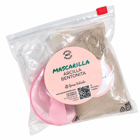 Kit mascarilla arcilla bentonita Gran Velada con bol, espatula y arcilla — pack completo