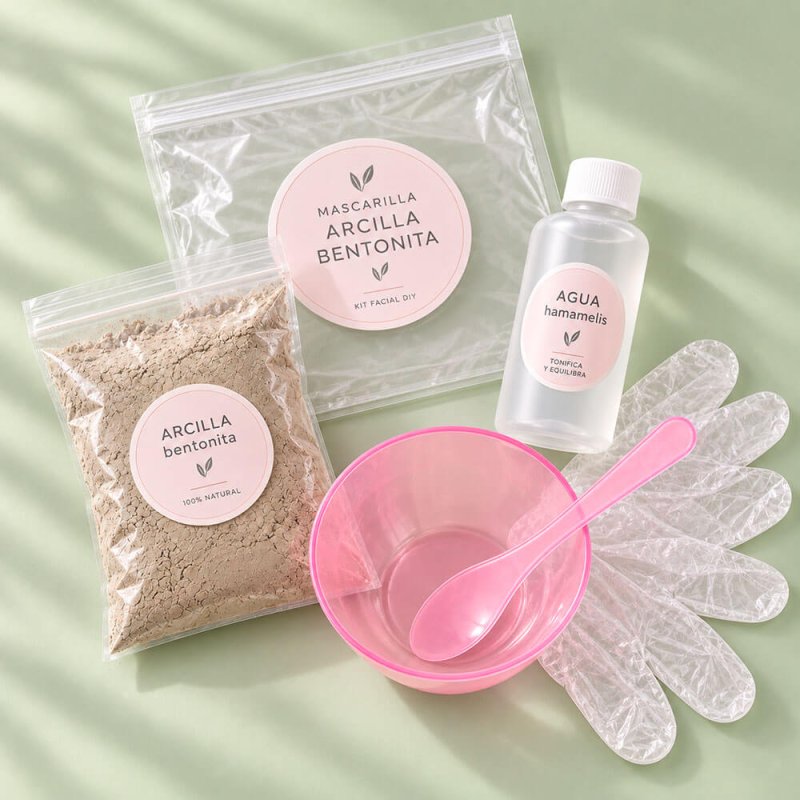Kit basico para hacer mascarillas de arcilla bentonita comprar