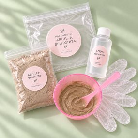 Kit basico para hacer mascarillas de arcilla bentonita