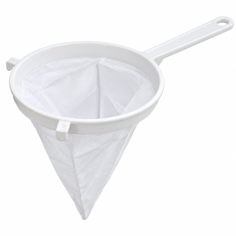 Colador chino de malla de plástico blanco