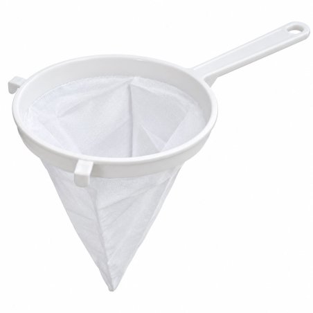 Colador chino de malla de plástico blanco