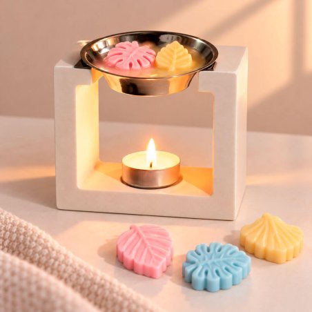 Molde para jabones y wax melts hojas de árboles