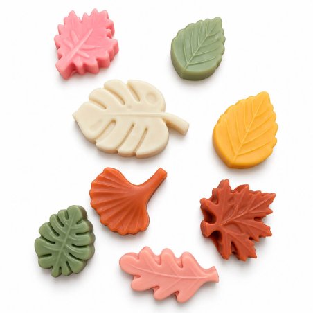 Molde para jabones y wax melts hojas de árboles