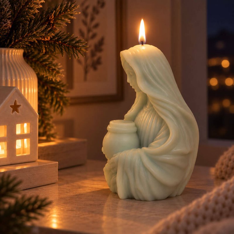 Molde para velas virgen con vasija comprar