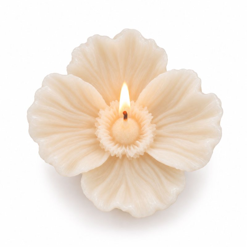 Molde para velas y jabones flor de amapola