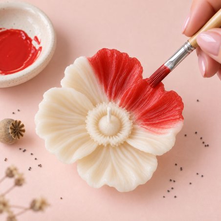 Molde para velas y jabones flor de amapola comprar