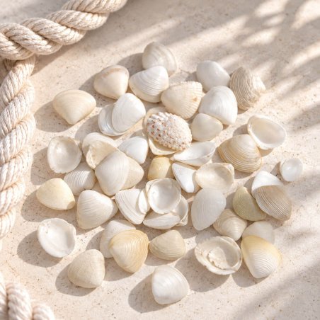 Concha marina tellina pequeña blanca 1 kg