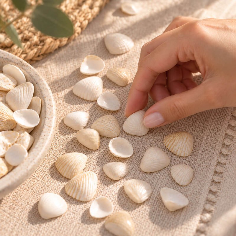 conchas de mar tellina diferentes tamaños