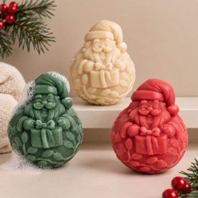 Molde para sabonetes bola de Natal Pai Natal