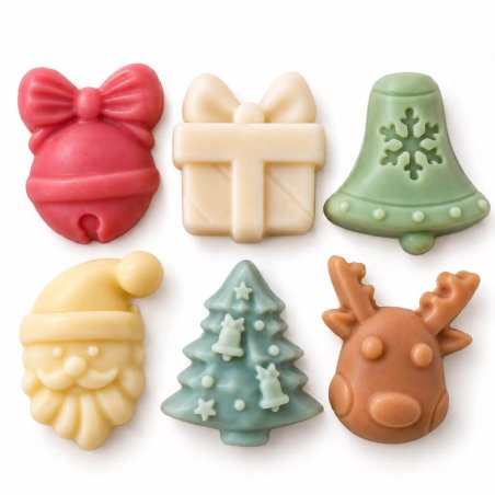 Molde para jabones y wax melts 6+6 figuras de Navidad