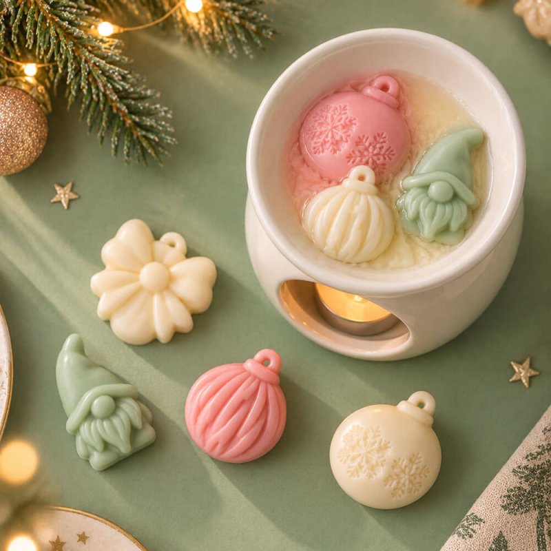 Comprar moldes para jabones y wax melts gnomos y bolas de Navidad