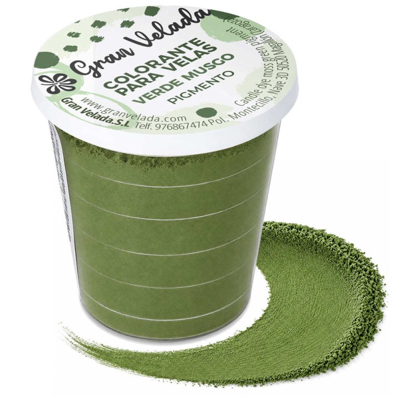 Colorante velas verde musgo pigmento