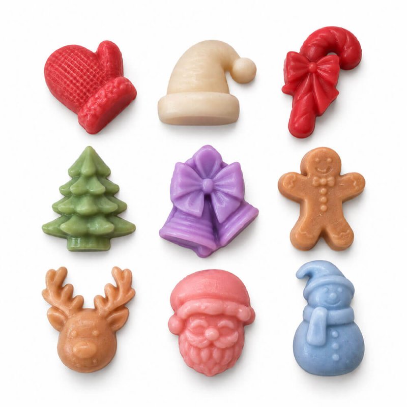 Molde para wax melts 54 figuras de Navidad