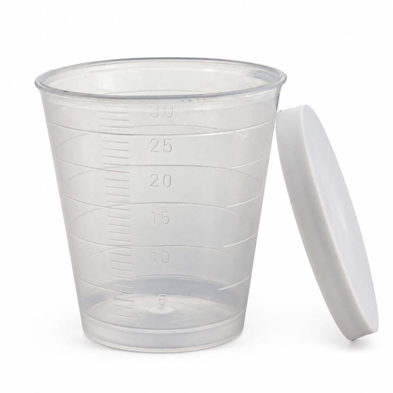 medidor de plastico con tapa de 30 ml
