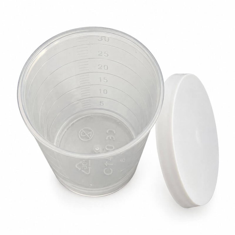 Envase medidor de plastico con tapa de 30cm