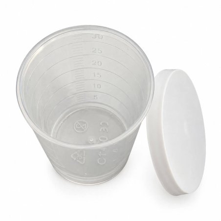 Envase medidor de plastico con tapa de 30cm