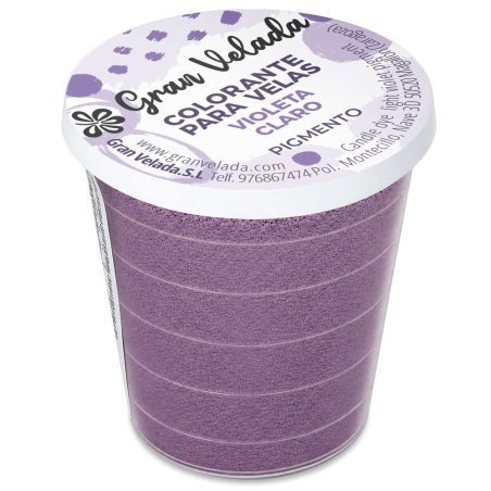 Colorante velas violeta claro Gran Velada, pigmento en polvo para teñir velas — tarro